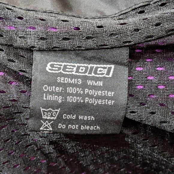 Sedici Federico Armored Performance Motorcycle Jacket Purple/Black/White Sz S/M - Picture 10 of 11